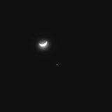 Vénus et croissant de lune